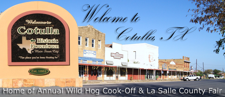 Website header image of street scene in Cotulla TX